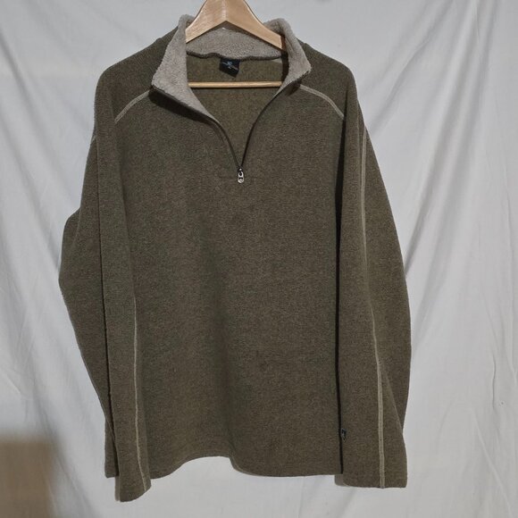 Kuhl Men's Alfpaca Fleece 1/4 Zip Sweater - Beige - Size XL* - Picture 2 of 6